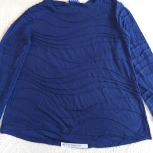Women's  M Vera Wang Long sleeve Royal Blue Top